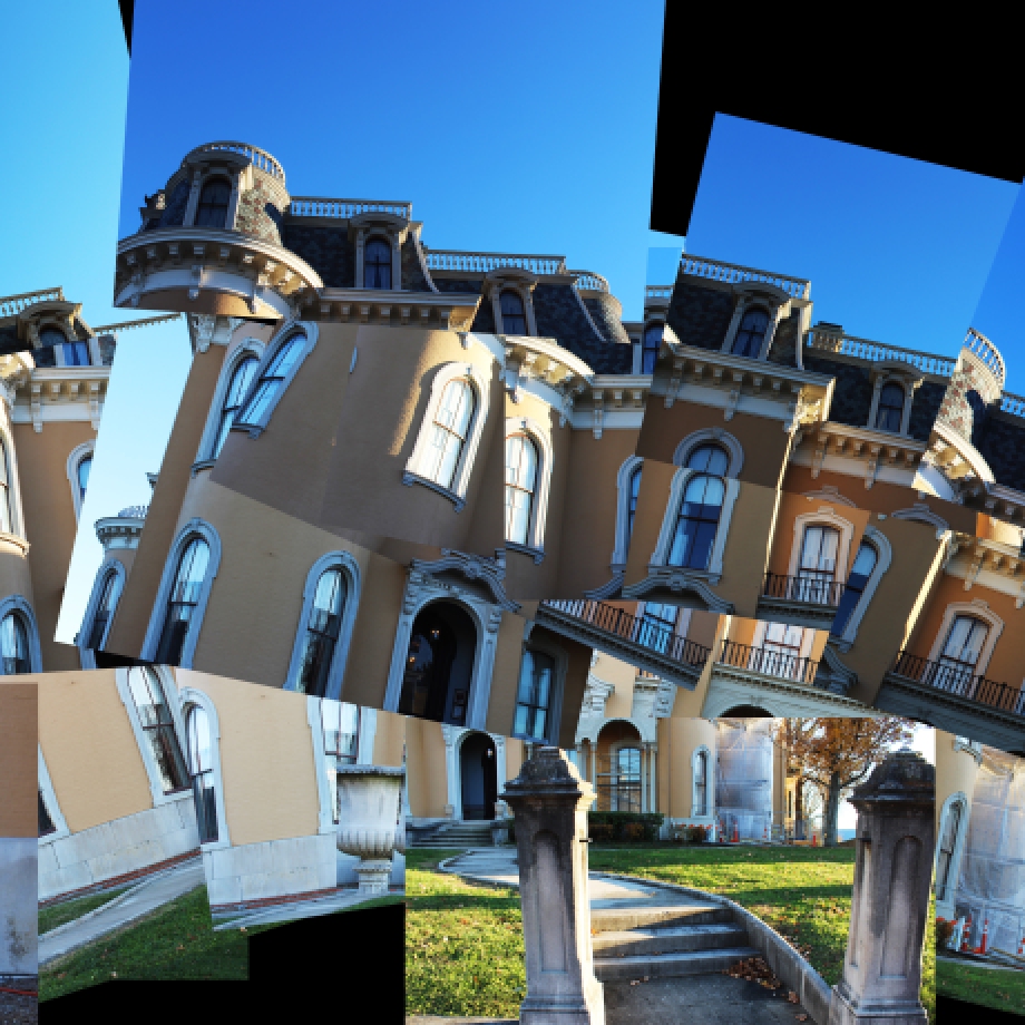 one of my favorite photography edits. a wacky panograph of culbertson mansion.
